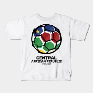 Central African Republic Football Country Flag Kids T-Shirt